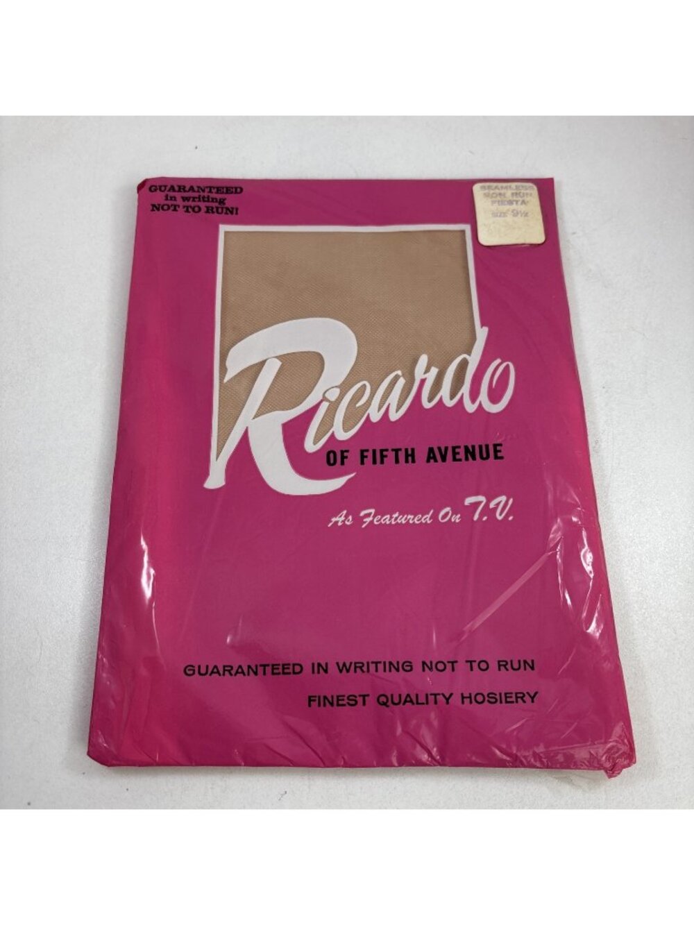 RICARDO Of FIFTH AVENUE Vintage FIESTA Nylon Seamless STOCKINGS-Sz 9 1/2 1970's